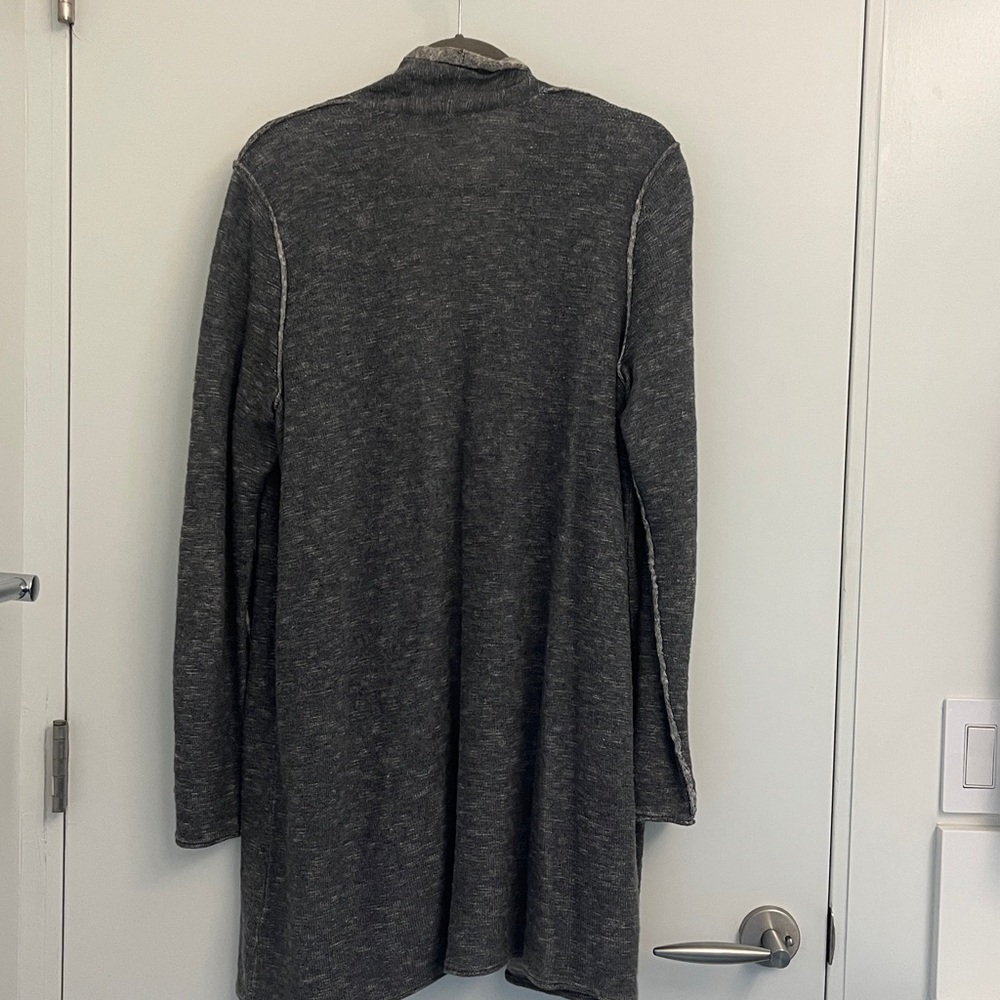 Eileen Fisher Cotton-linen Open-Front Cardigan - Picture 5 of 6